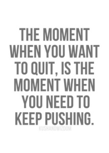 keep pushing